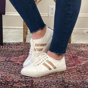 All That Glitters White Sneakers